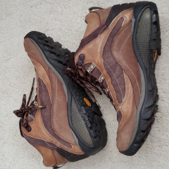 Merrell Siren Mid Leather Brown Waterproof Hiking Boots - Picture 3 of 5